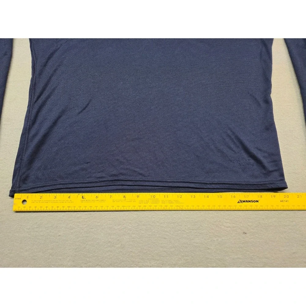 Patagonia Capilene 1/4 Zip Base Layer Shirt M USA Waffle‎ Knit Navy Outdoor